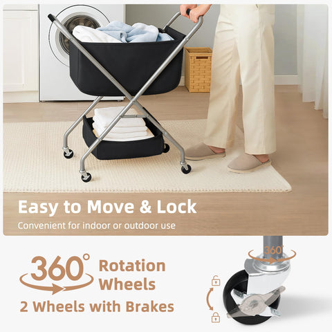 Storage Maniac 360-degree swivel casters with brakes for smooth movement and secure placement