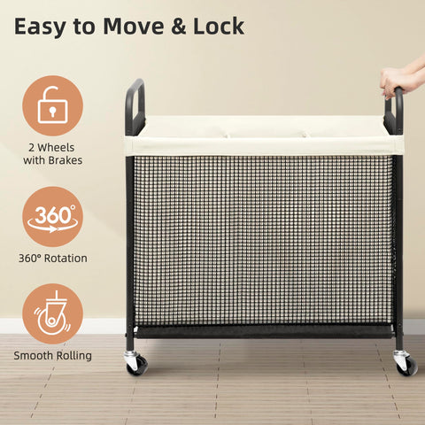 Storage Maniac 360° swivel casters with brakes enable smooth movement