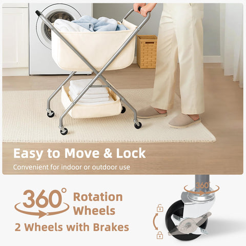 Storage Maniac 360 swivel casters with brakes enable smooth movement and secure placement.