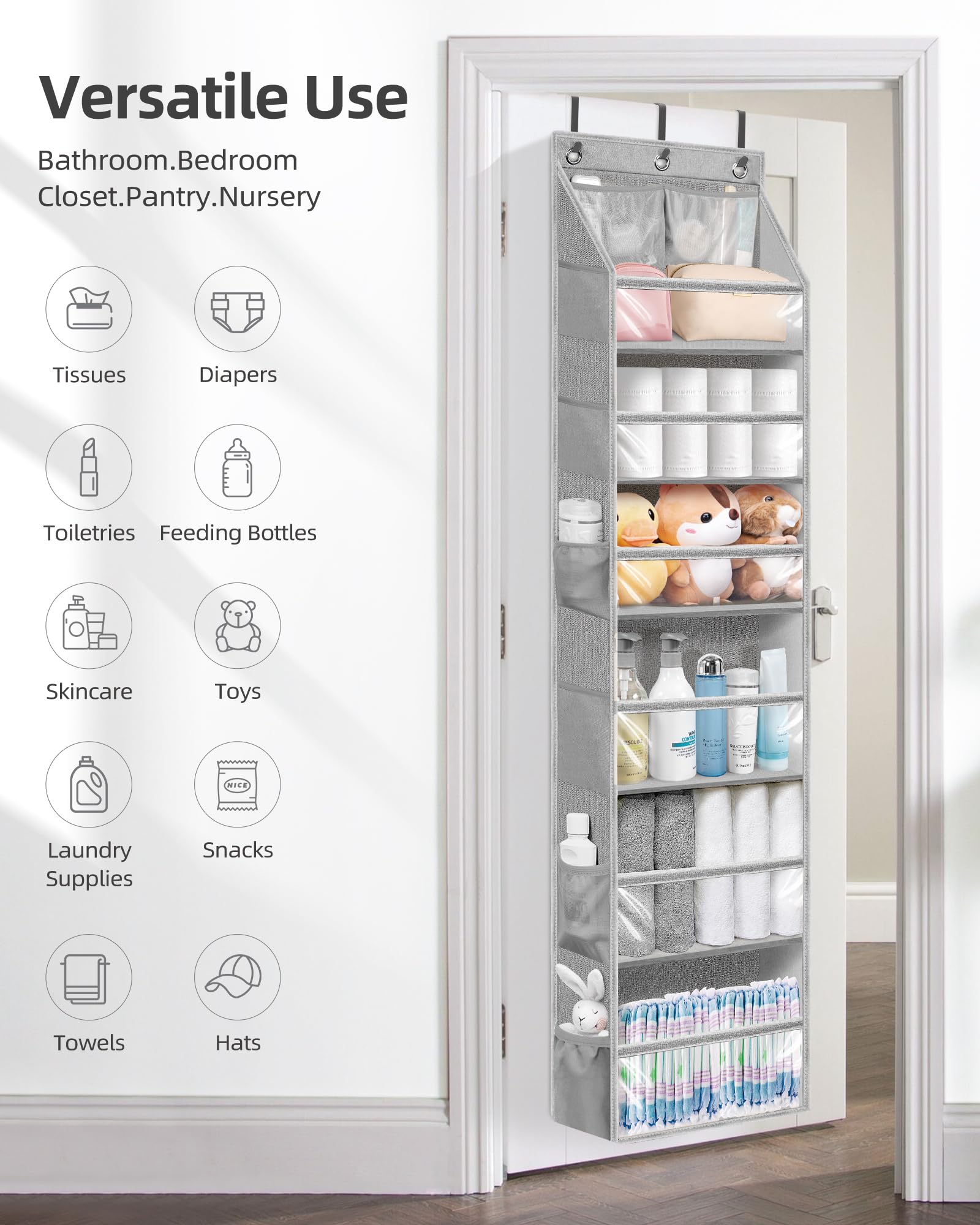 Storage Maniac 600D oxford fabric resists tears and cleans easily