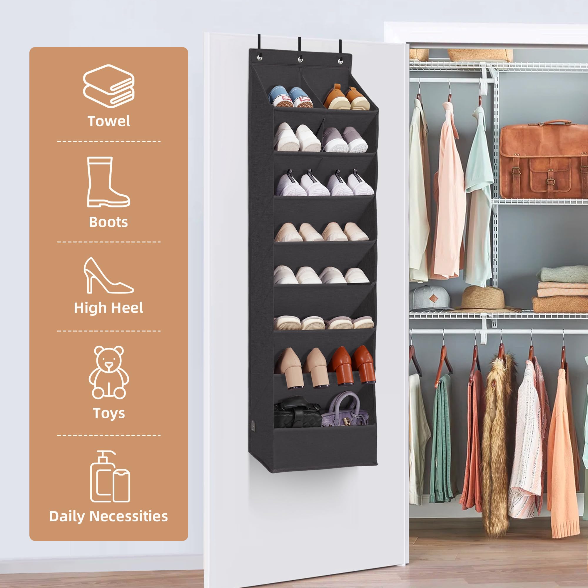Storage Maniac 600D polyester material resists wear and cleans easily
