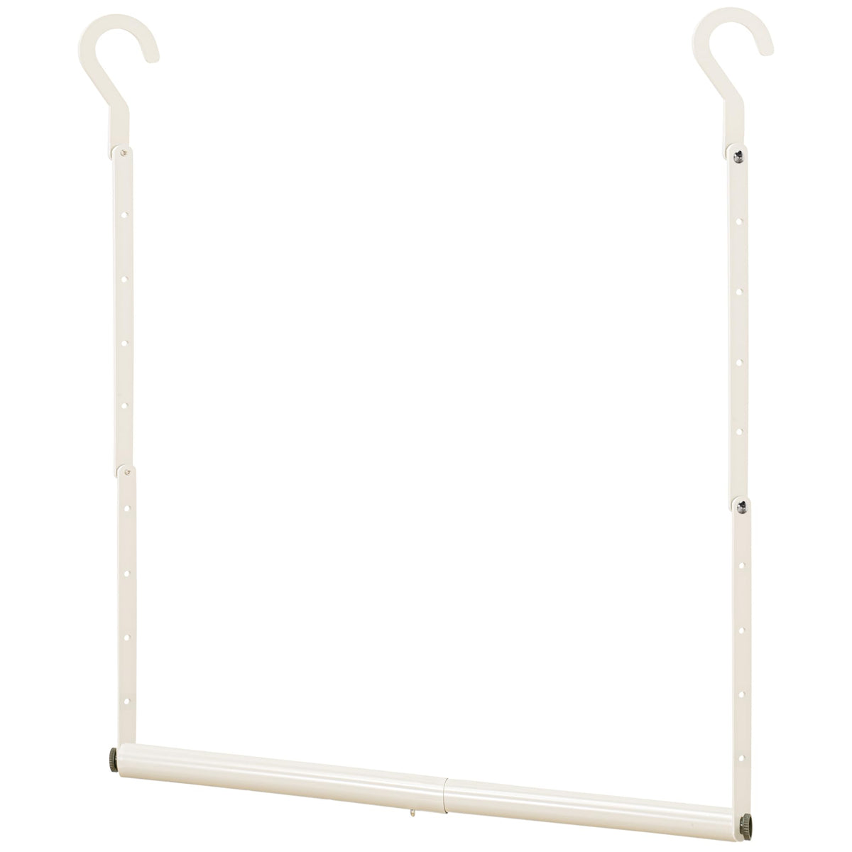 STORAGE MANIAC adjustable closet rod extender fully expanded boosts closet space