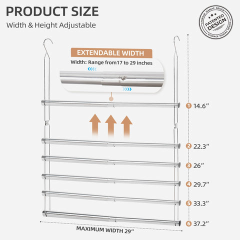 Storage Maniac adjustable-width closet rod demonstrates flexible fit for diverse closets