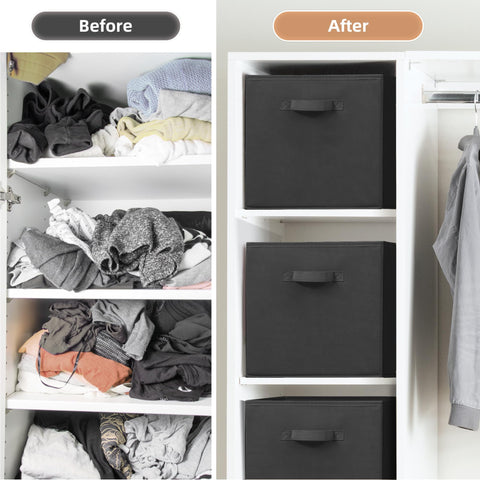 STORAGE MANIAC bins in a dorm room illustrate clutter-free organization.