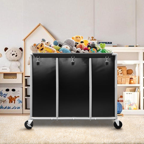 Storage Maniac black laundry cart suitable for hotels and hospitals