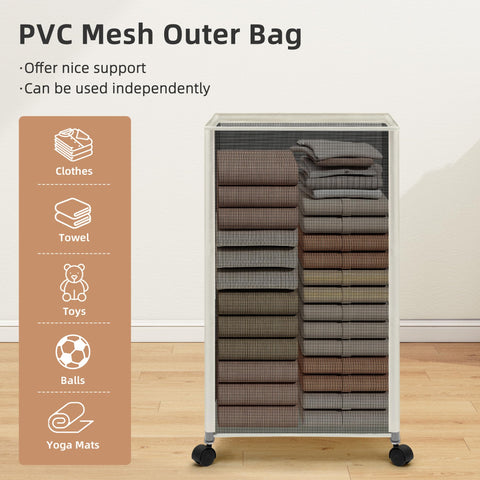 Storage Maniac breathable PVC frame keeps clothes ventilated and odor-free.