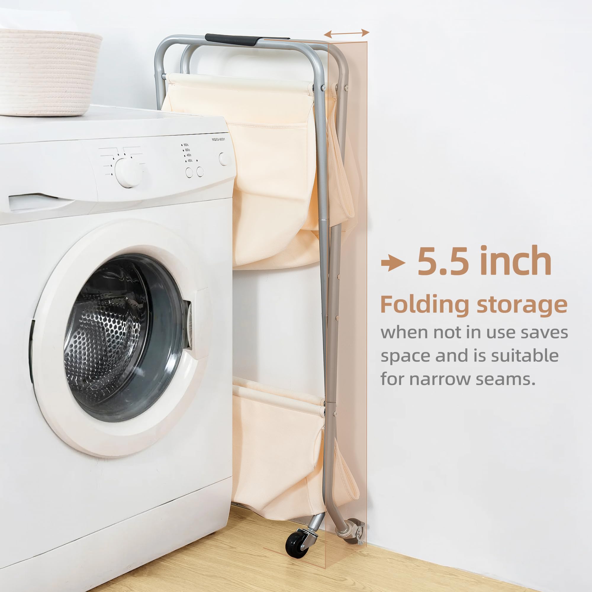 Storage Maniac canvas liner with side pocket keeps small items organized and washable.