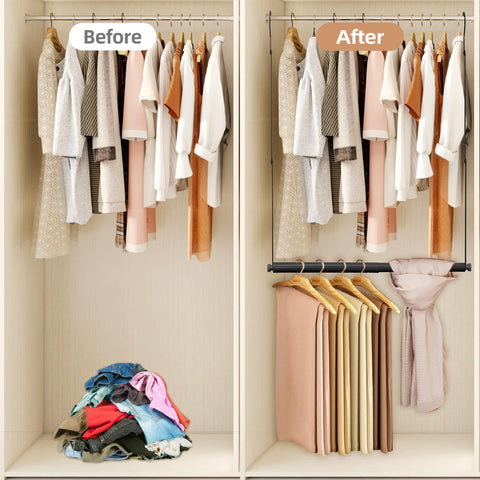 Storage Maniac 110lbs capacity ensures sturdy support for multiple garments.