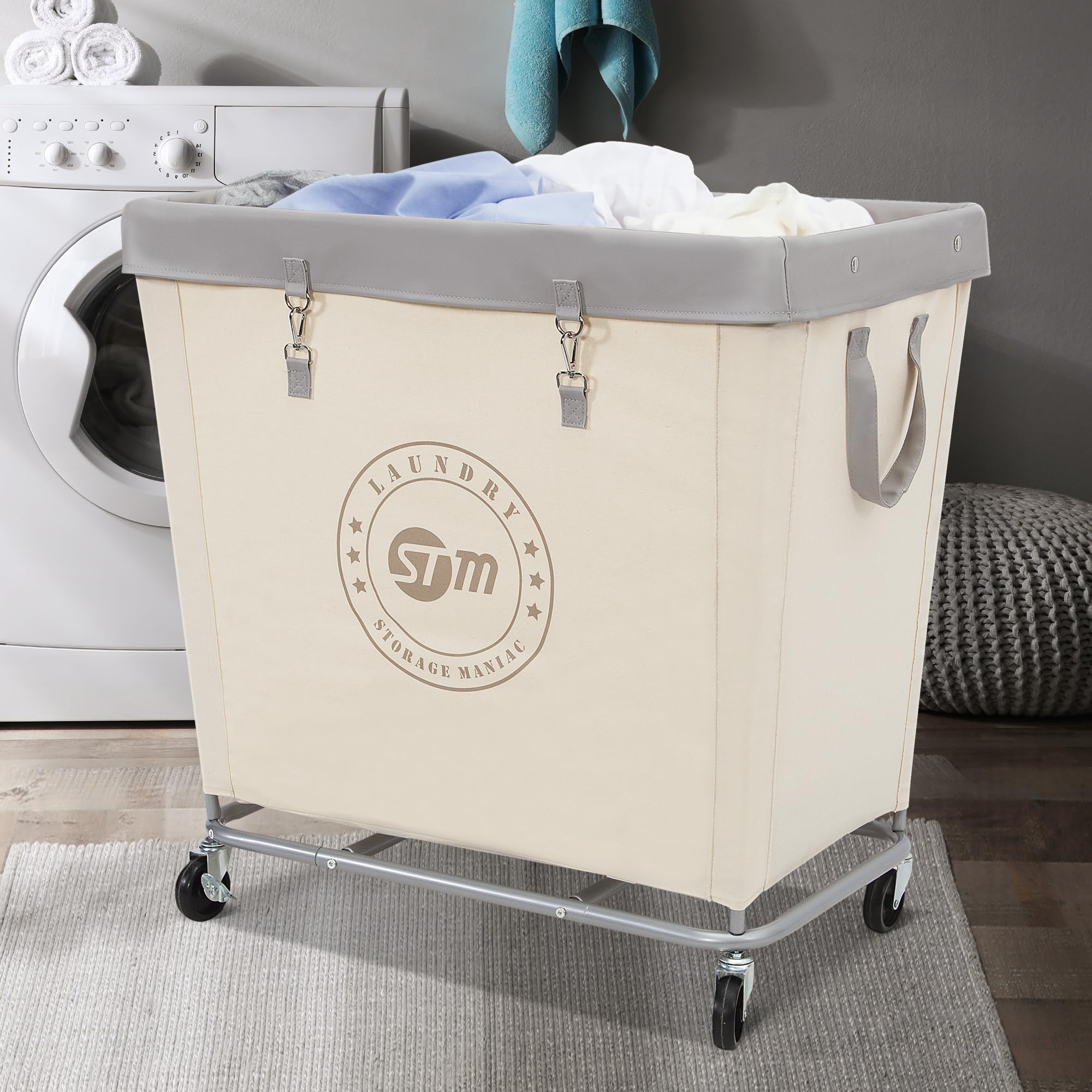 Storage Maniac cart with brakes keeps loads secure when spots need stability.