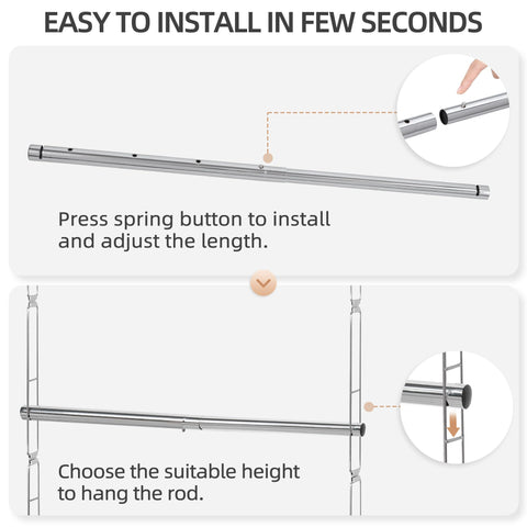 Storage Maniac chrome steel construction is durable and rust-resistant