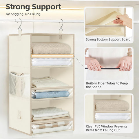 Storage Maniac clear PVC front panel for easy content visibility.