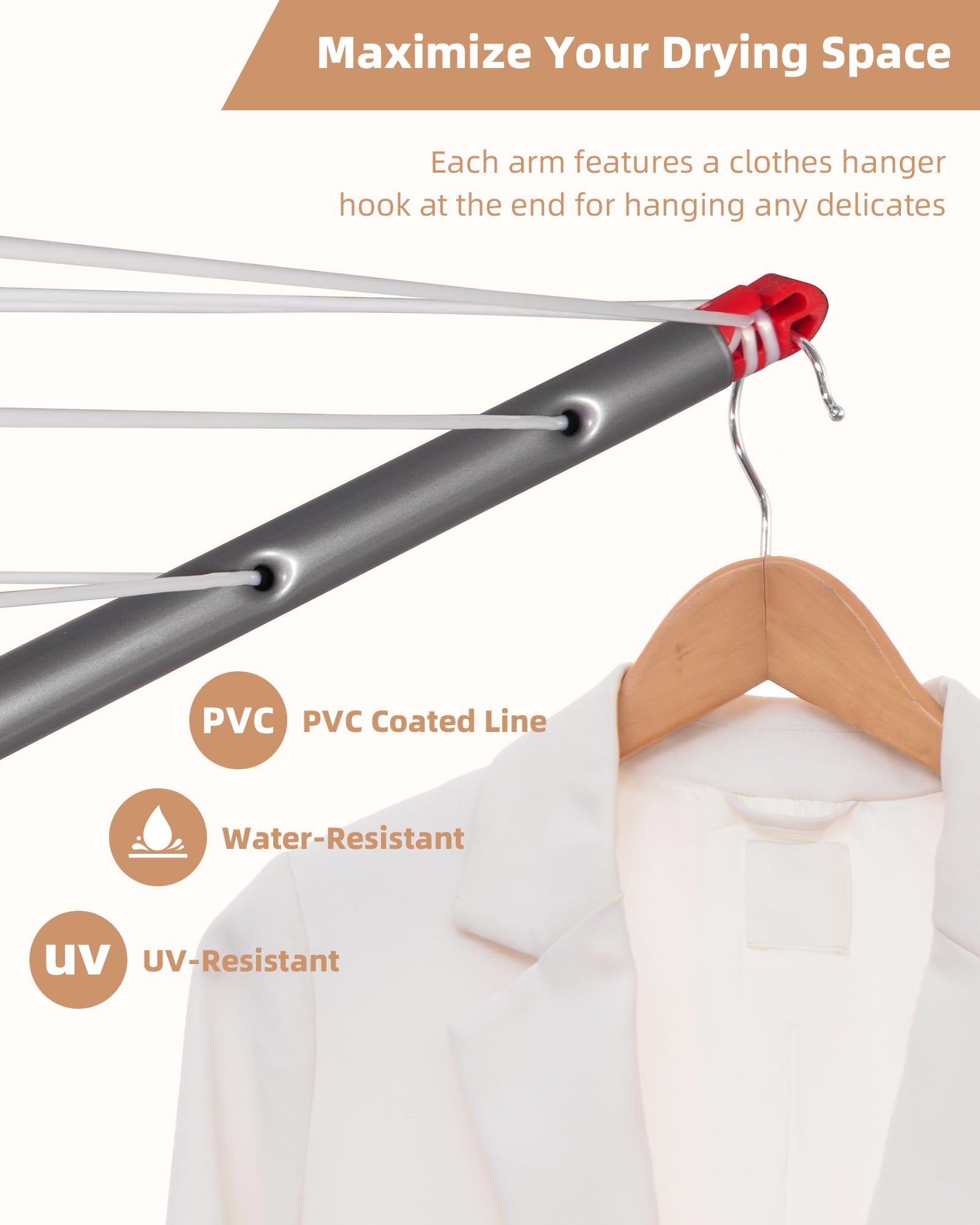 Storage Maniac included clothes pegs secure delicates on the lines.