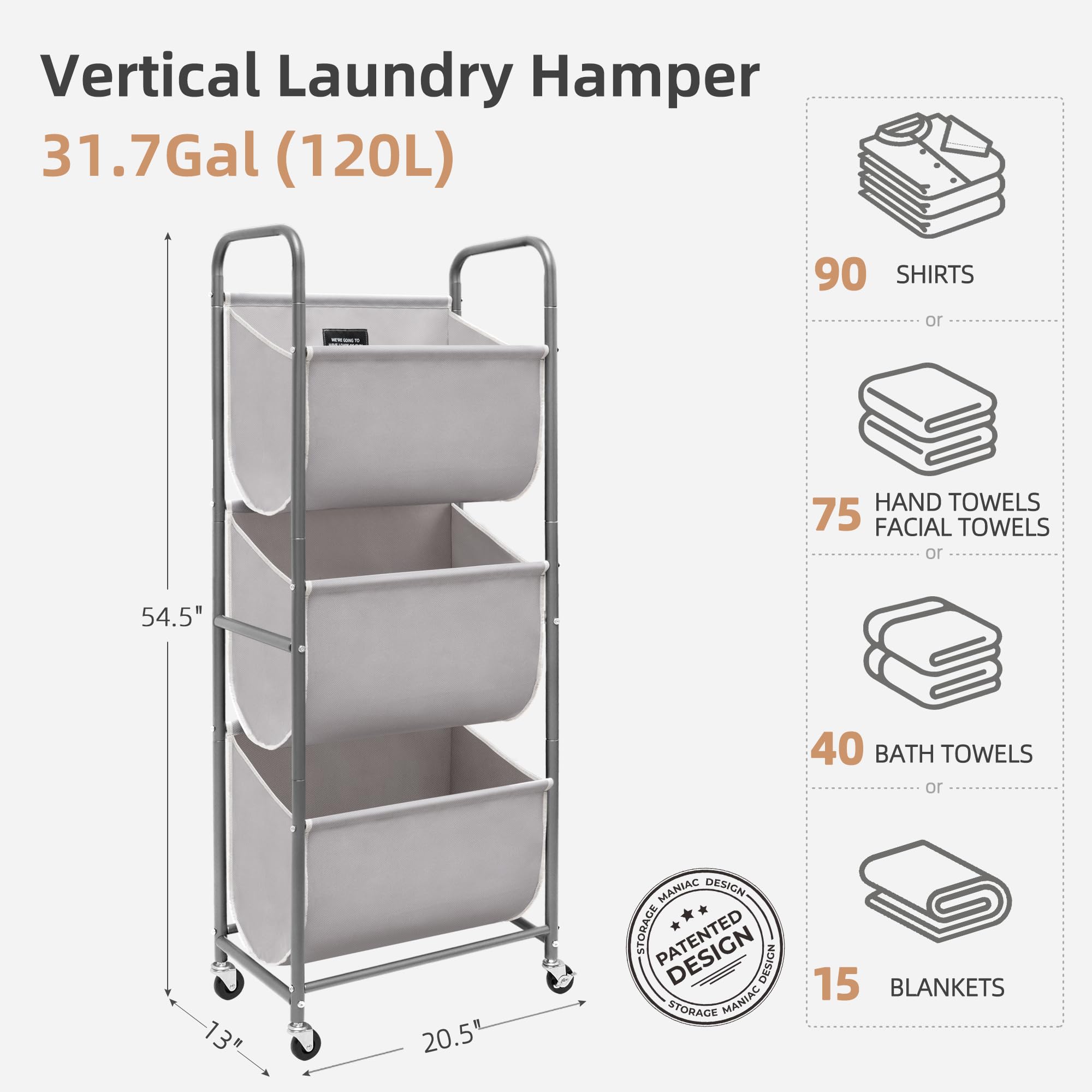 Storage Maniac dorm-ready sorter fits compact living spaces.