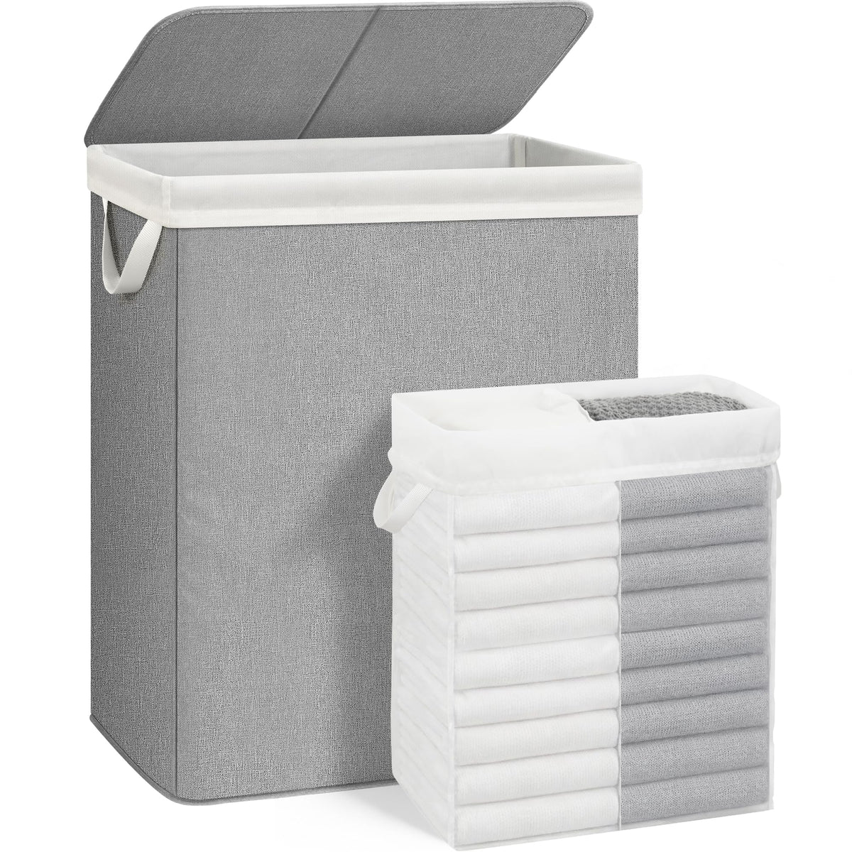 Storage Maniac double laundry hamper 140L frame shows sturdy metal construction for daily use
