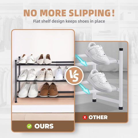 STORAGE MANIAC 3-tier stackable rack for closet organization.