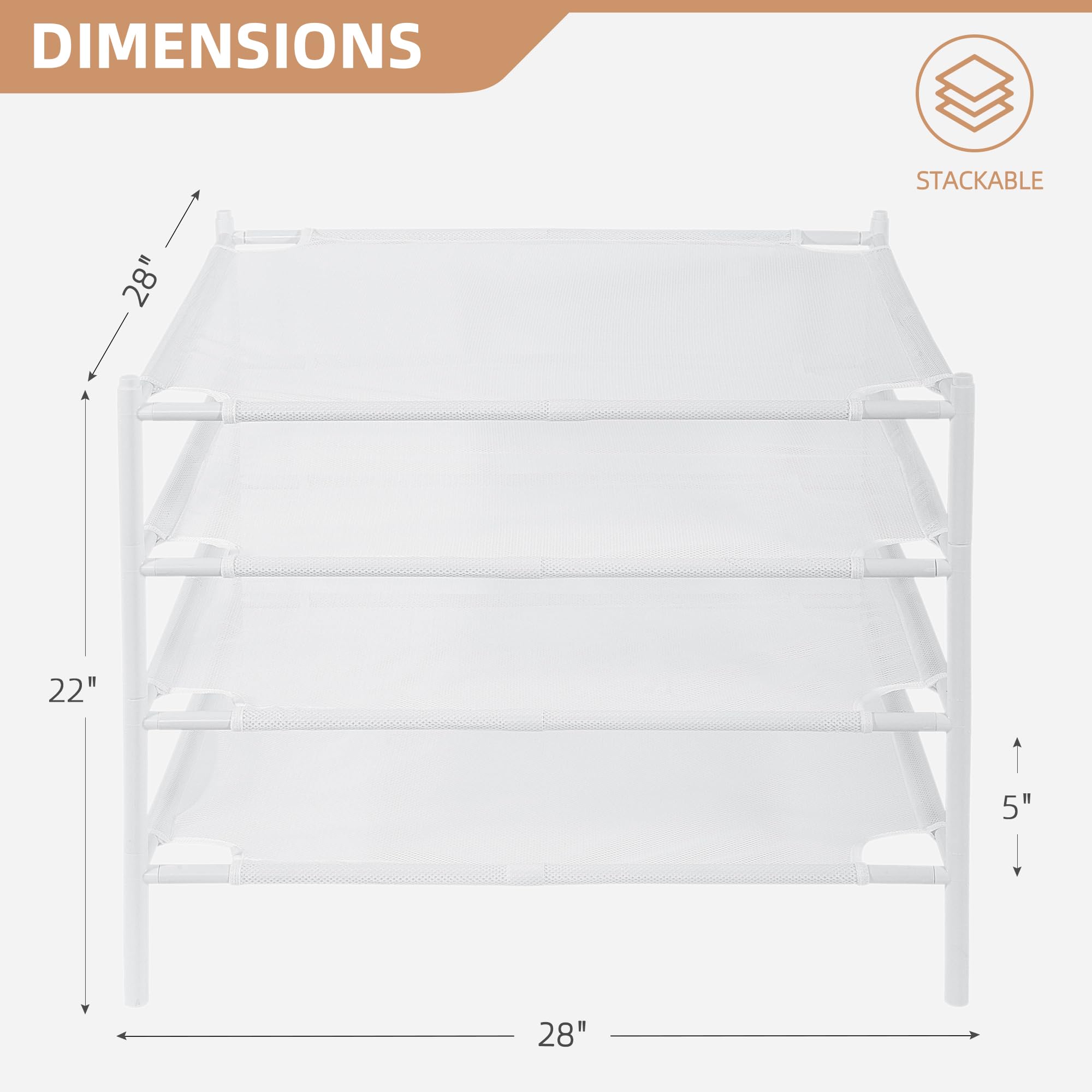 STORAGE MANIAC flat drying rack with mesh design protects delicates while promoting gentle airflow.