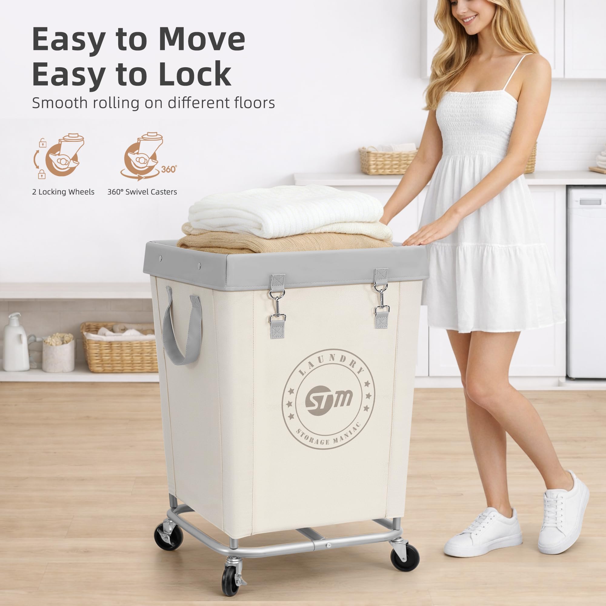 Storage Maniac ideal for hotel use, clinics, and dorms to streamline laundry.