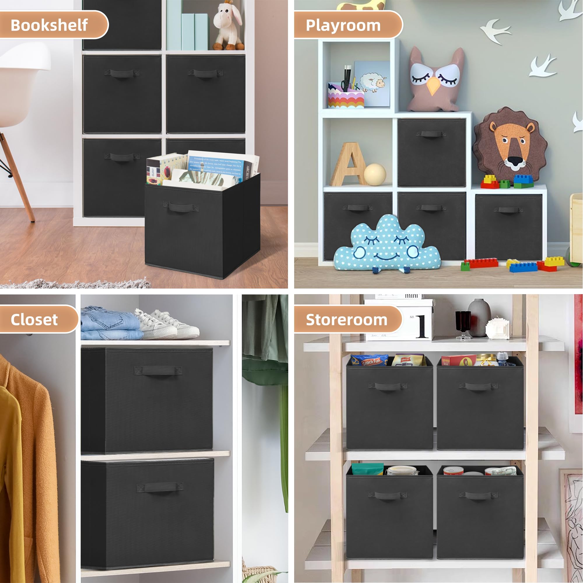 STORAGE MANIAC IKEA Kallax-compatible bin integrates easily with shelves.