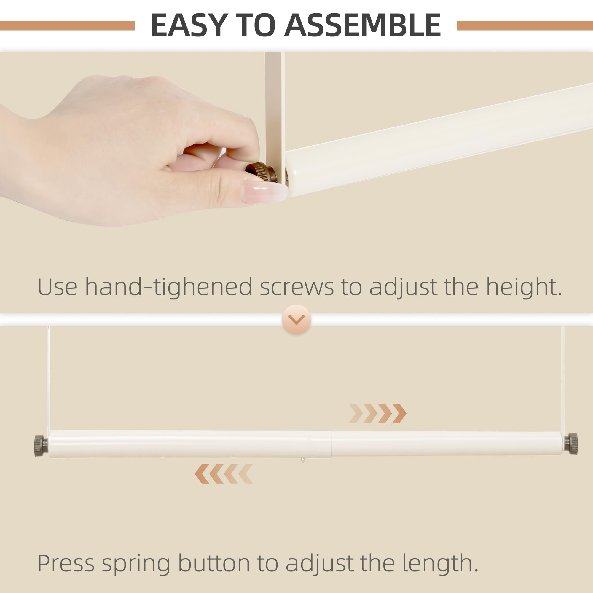 STORAGE MANIAC kid closet organizer keeps clothes reachable