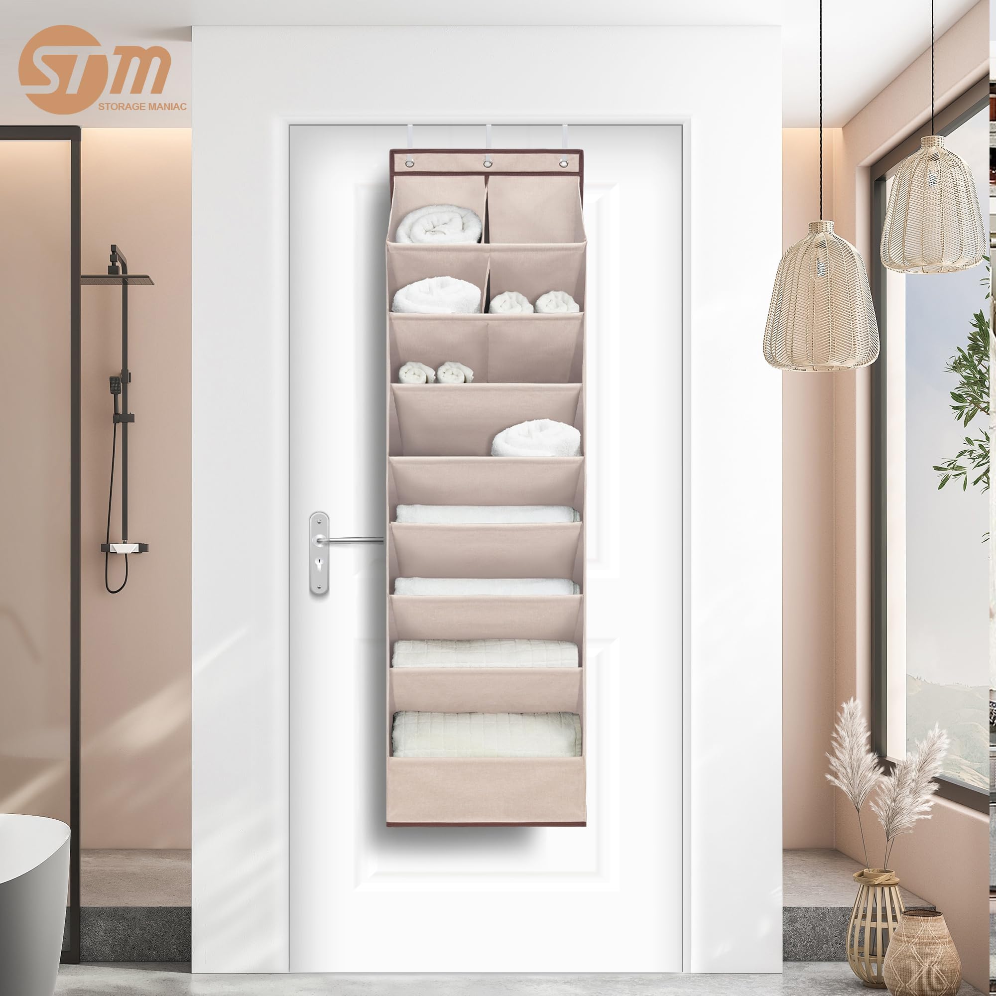 Storage Maniac large-pocket design holds up to 16–23 pairs.