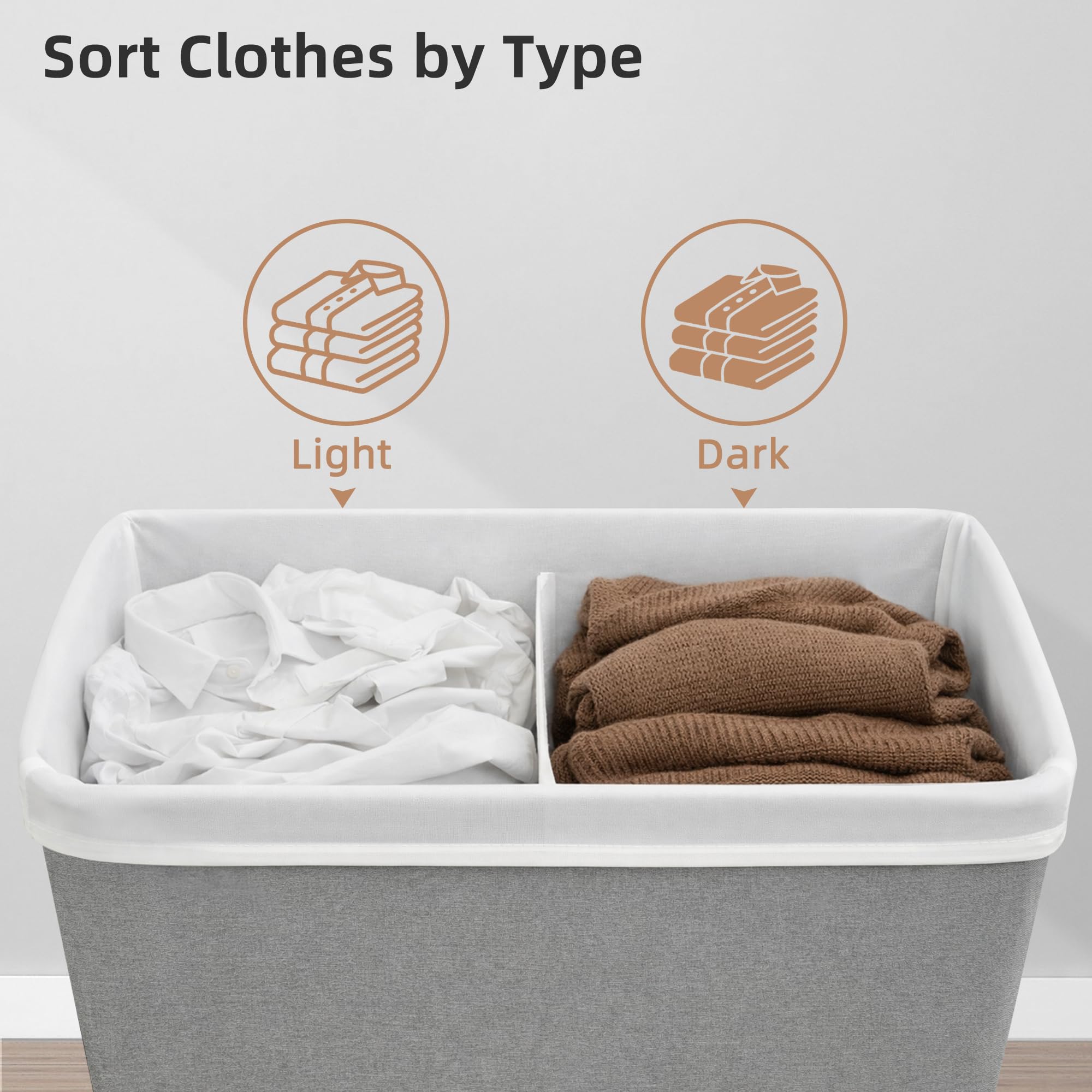Storage Maniac gray hamper complements bedrooms and bathrooms with modern style