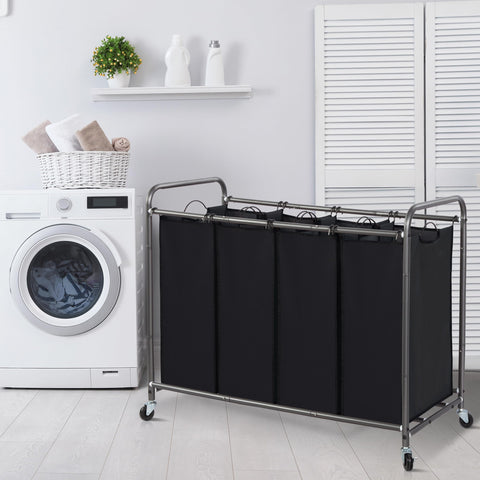 Storage Maniac in-use setup keeps laundry organized and accessible.