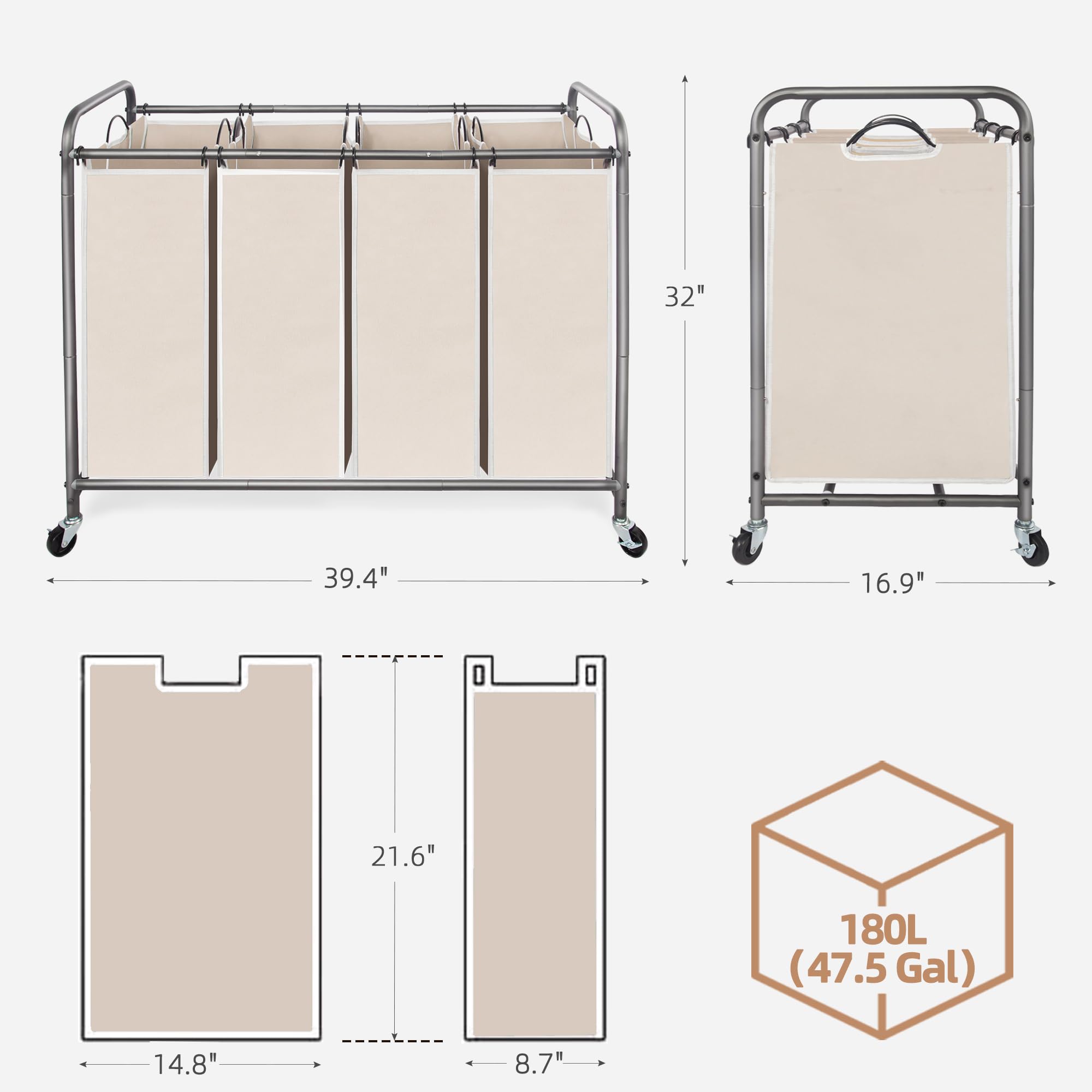 STORAGE MANIAC wheels enable smooth mobility and lockable stability.