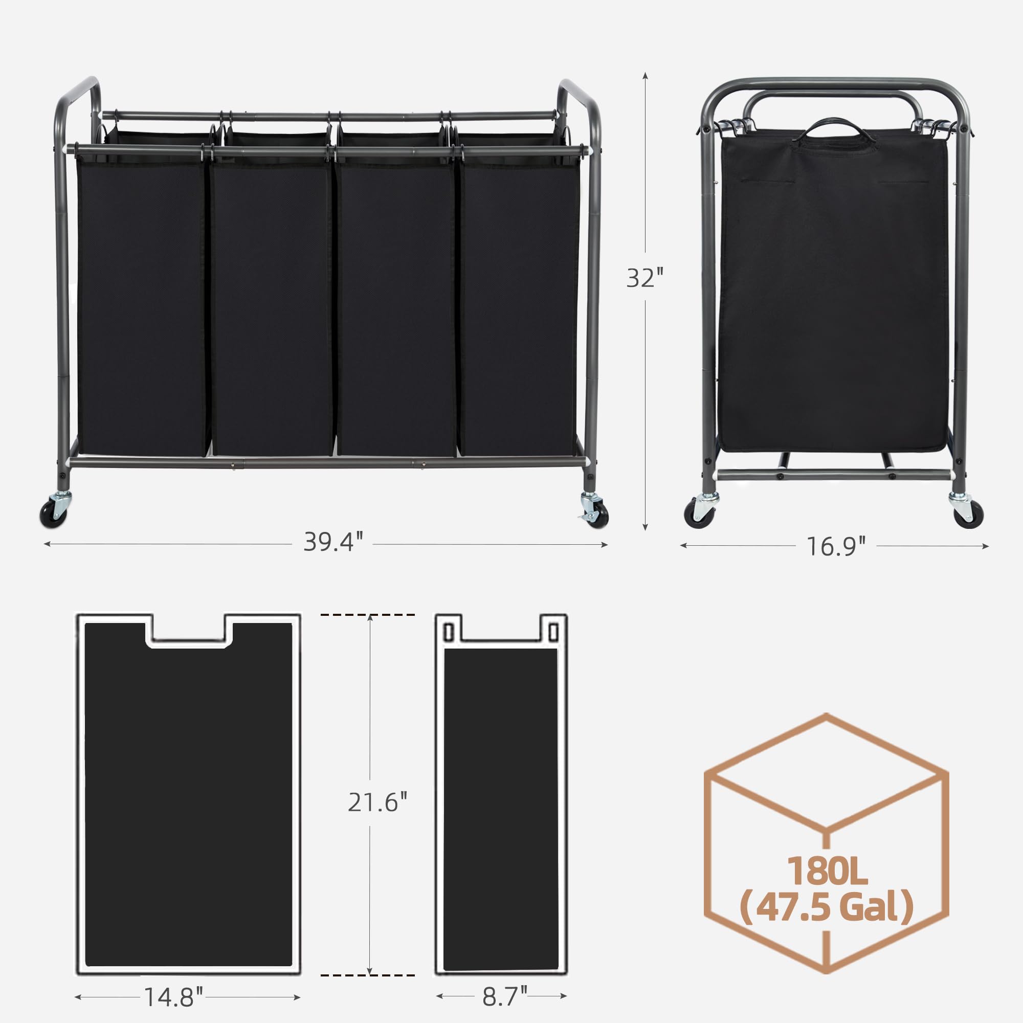 Storage Maniac sorter on wheels enables smooth mobility around the home.