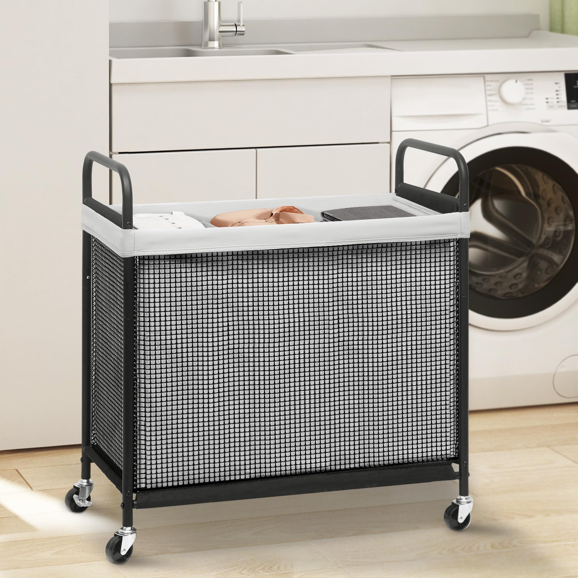 STORAGE MANIAC locking casters ensure stable placement when needed.