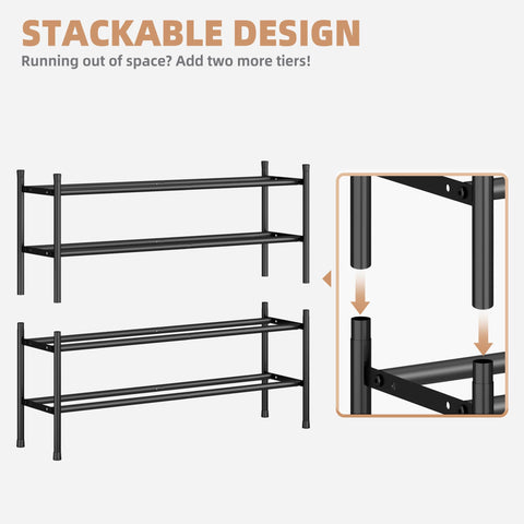 Storage Maniac adjustable bars keep small shoes secure without slipping