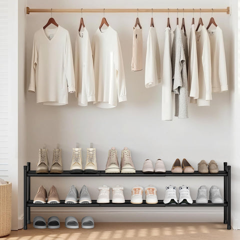 STORAGE MANIAC long rack fitting closets and entryways for easy organization.