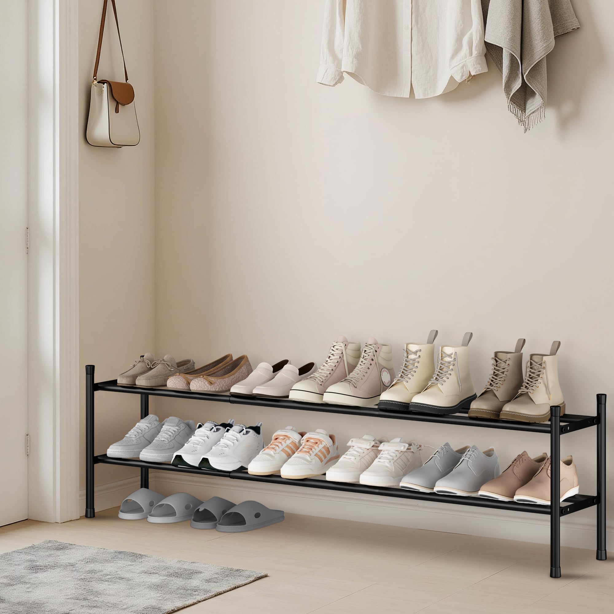 STORAGE MANIAC 2-tier design efficiently uses vertical space in busy homes.