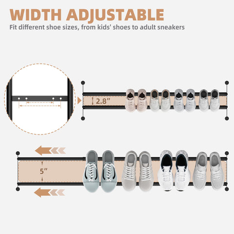 Storage Maniac flat shelves prevent slipping while organizing daily footwear