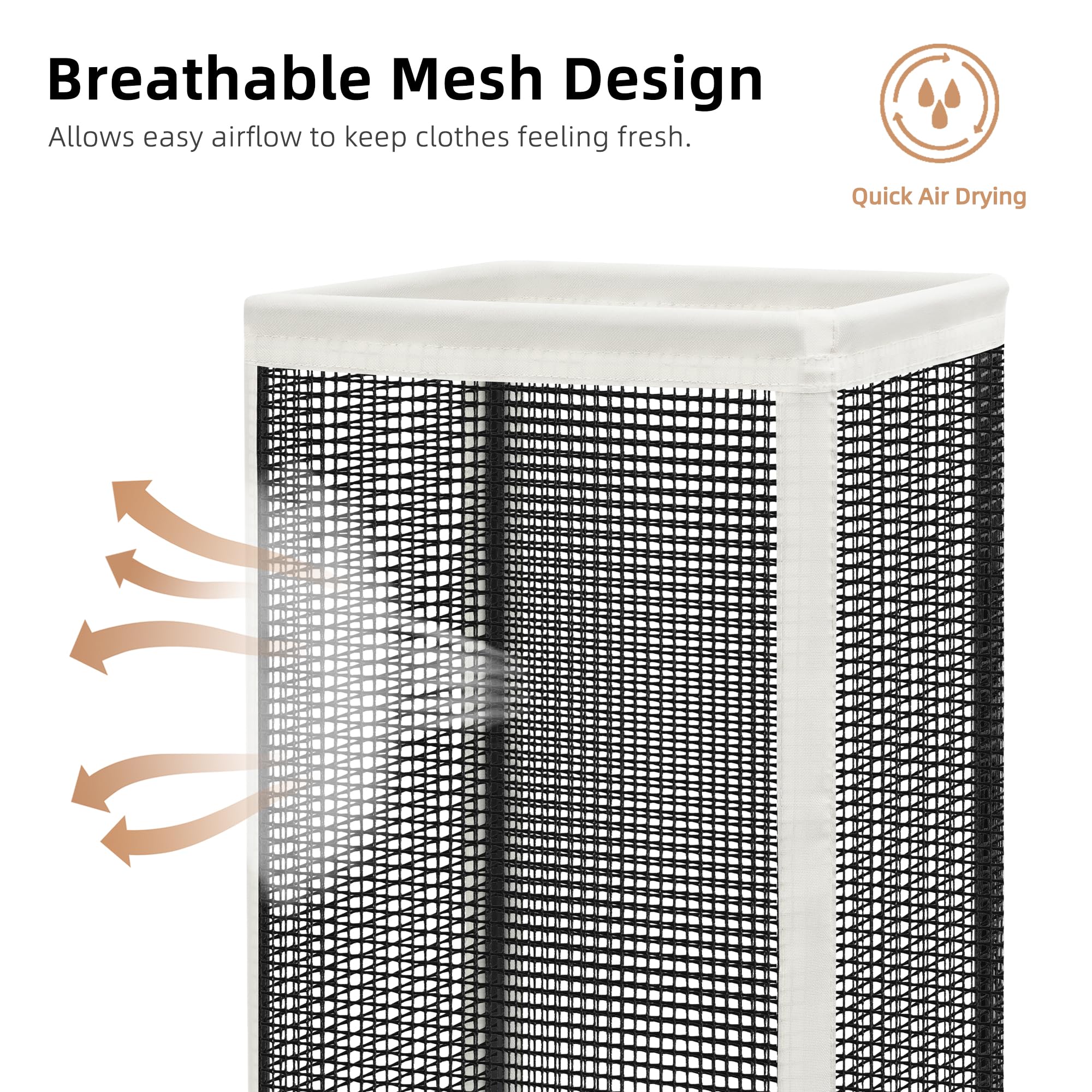 Storage Maniac mesh laundry hamper large capacity ideal for dorms.