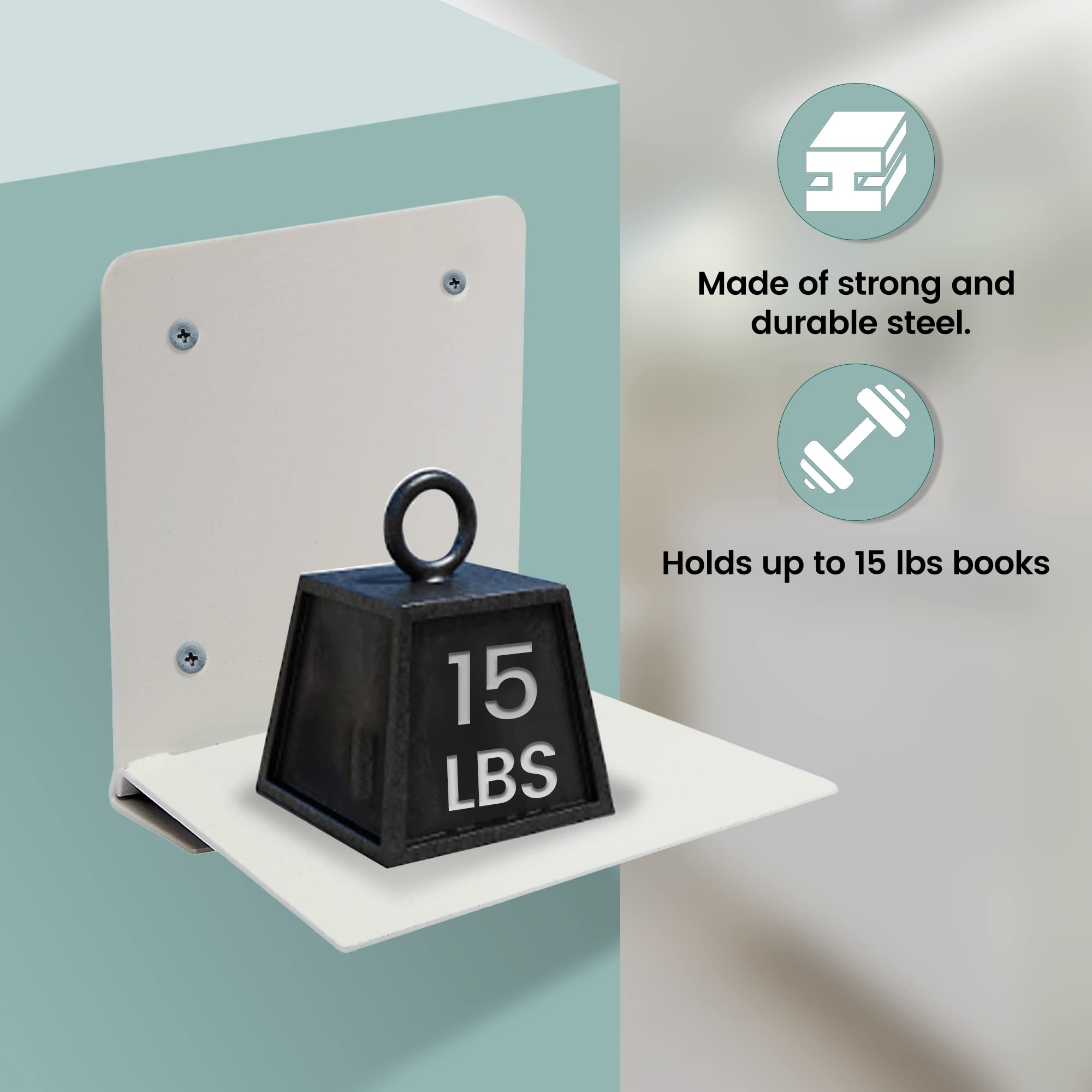Storage Maniac multi-use floating shelves displaying toys, plants, and DVDs with neat organization