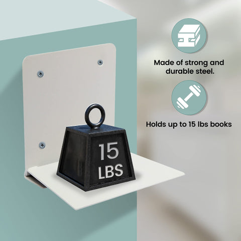 Storage Maniac multi-use floating shelves displaying toys, plants, and DVDs with neat organization