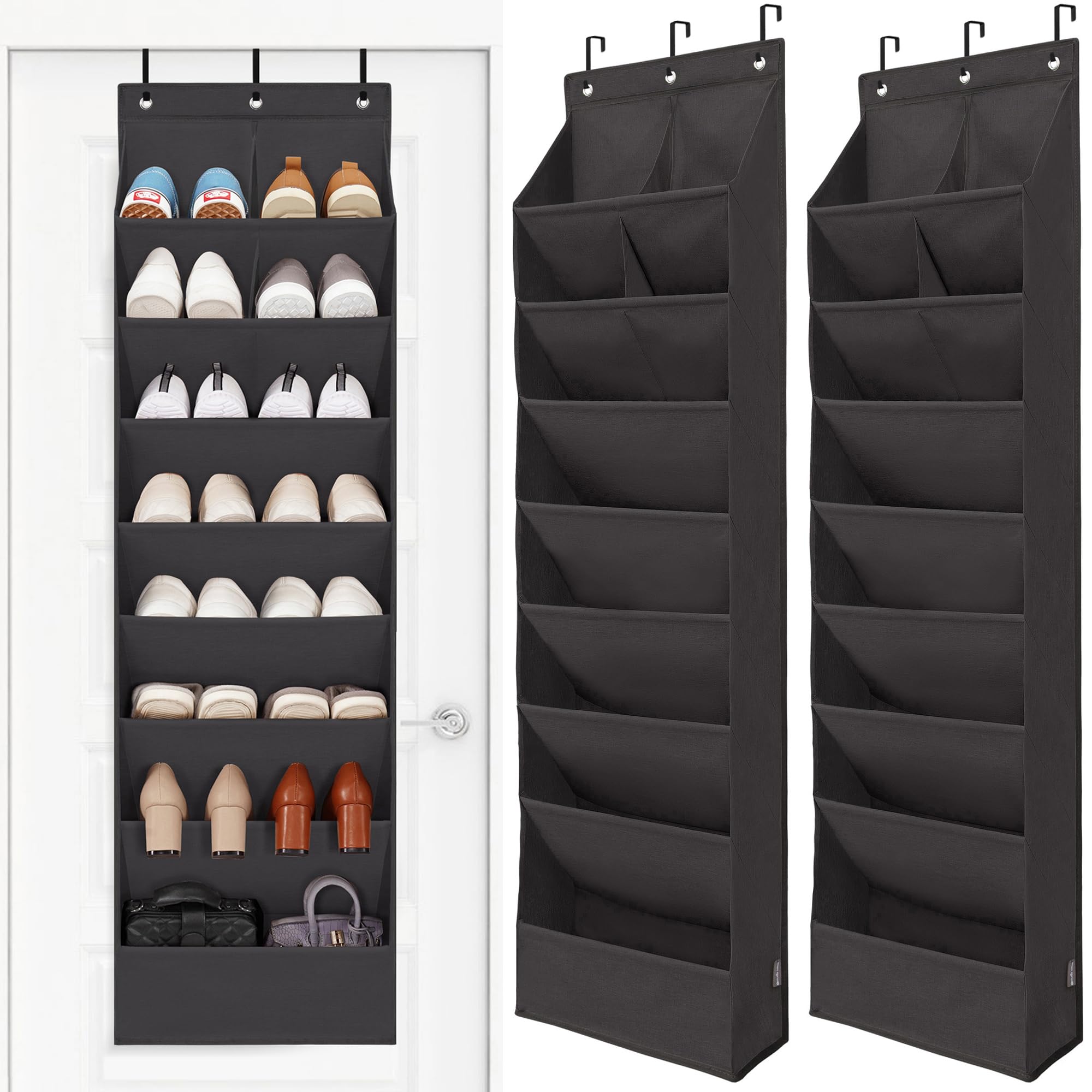 Storage Maniac over-the-door organizer in closed view for quick access