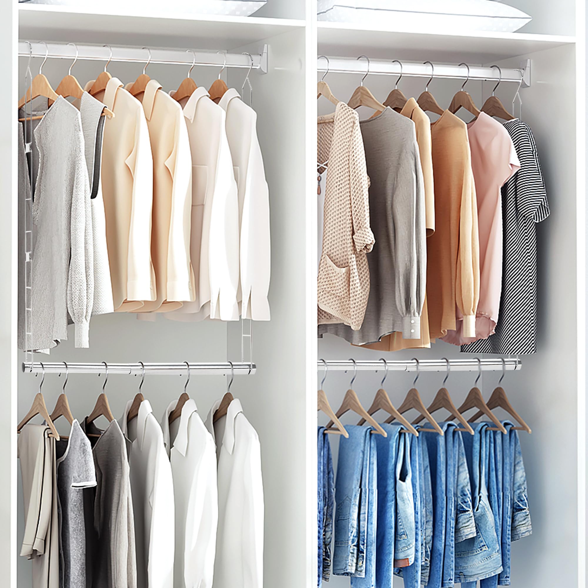 Storage Maniac over-rod installation keeps setup simple and tidy