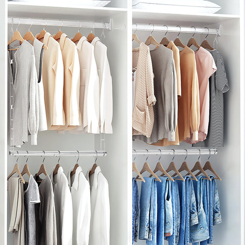 Storage Maniac over-rod installation keeps setup simple and tidy