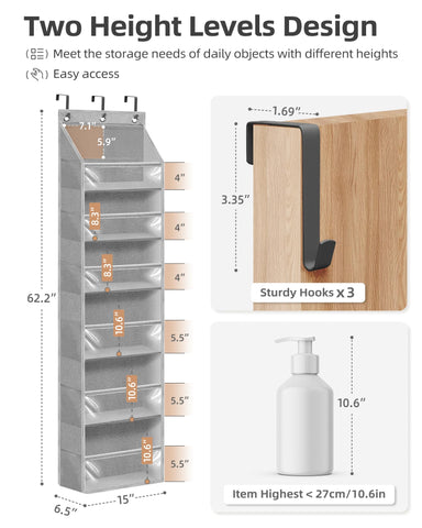 Storage Maniac clear-pocket front panels help identify items quickly