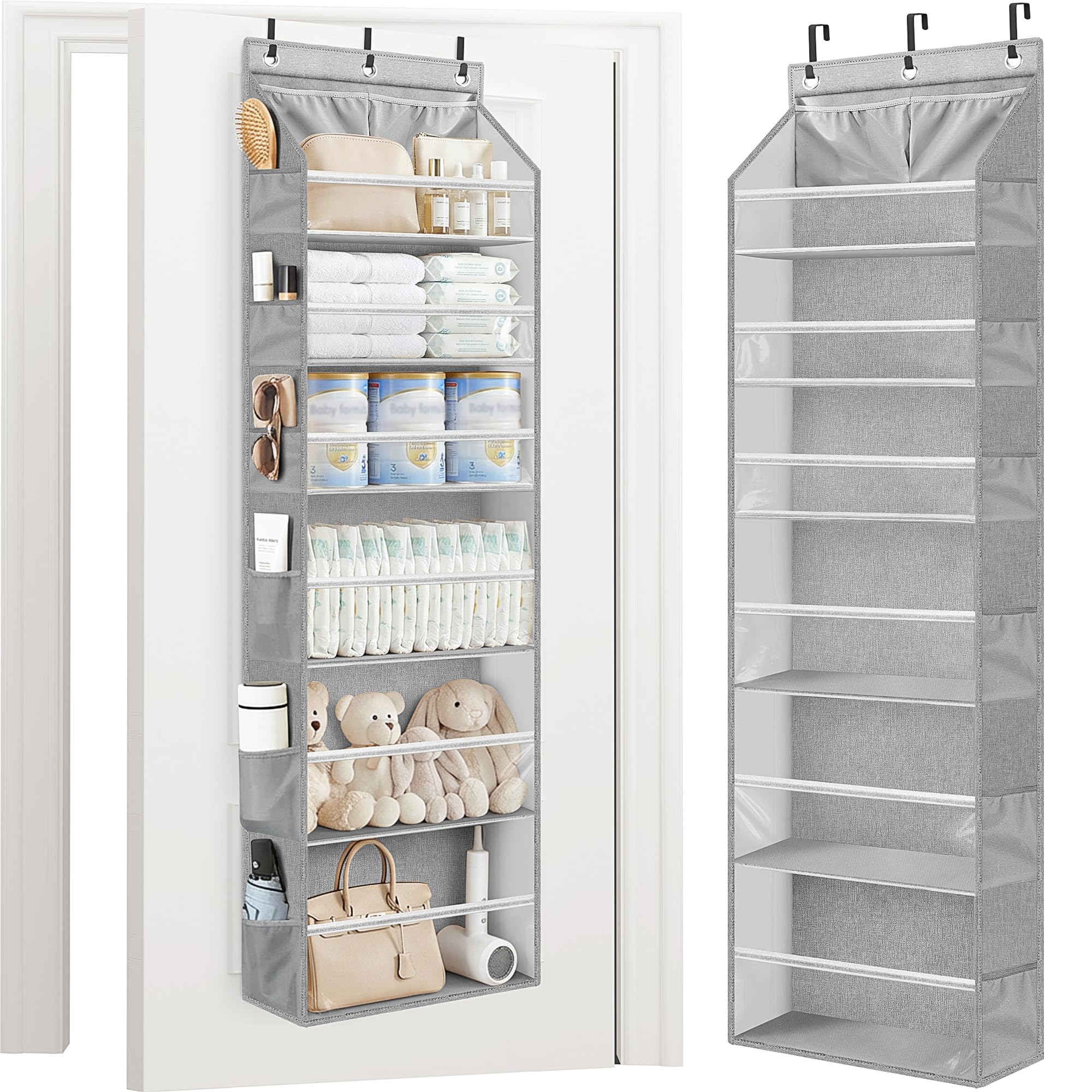 Storage Maniac over-the-door organizer with large capacity for bathroom essentials