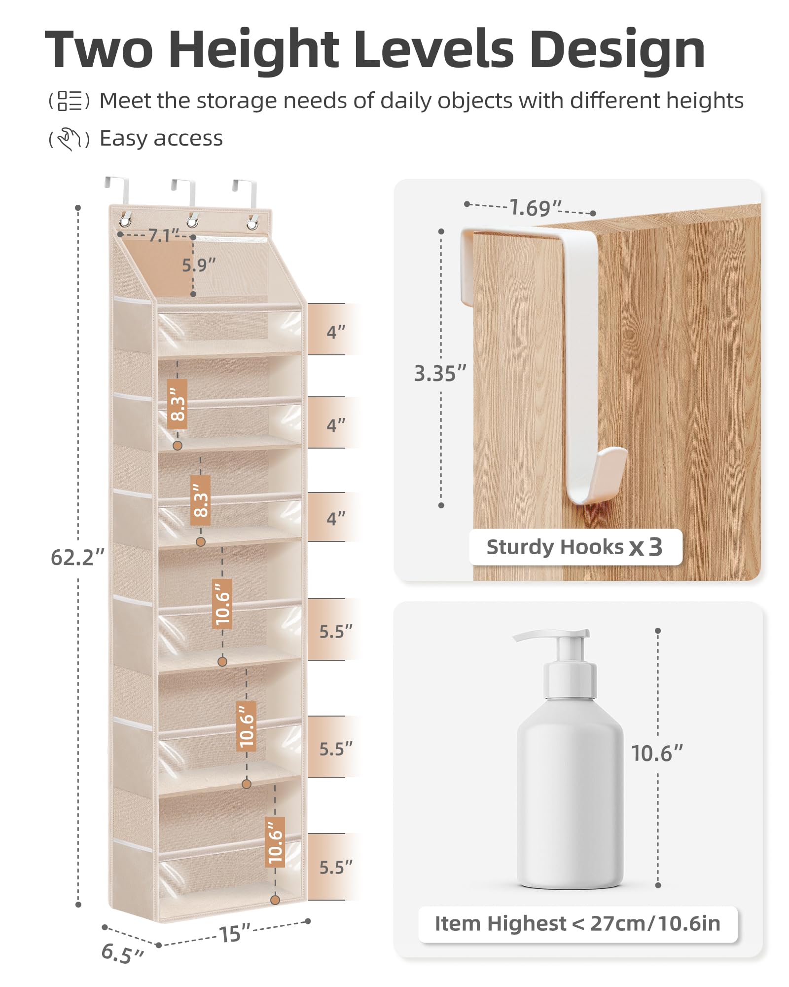 Storage Maniac durable oxford material for long-lasting storage.