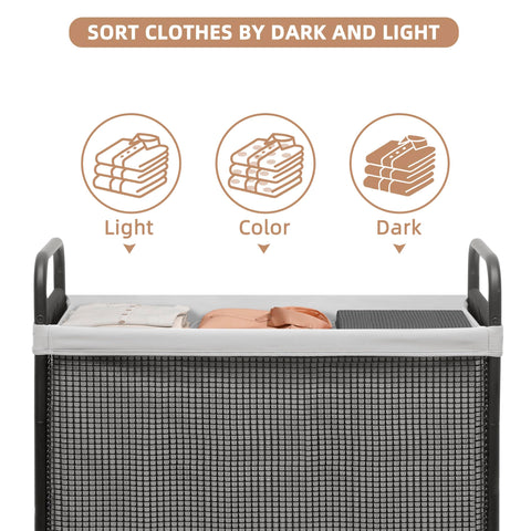 STORAGE MANIAC PVC mesh frame provides durable, rust-resistant support.