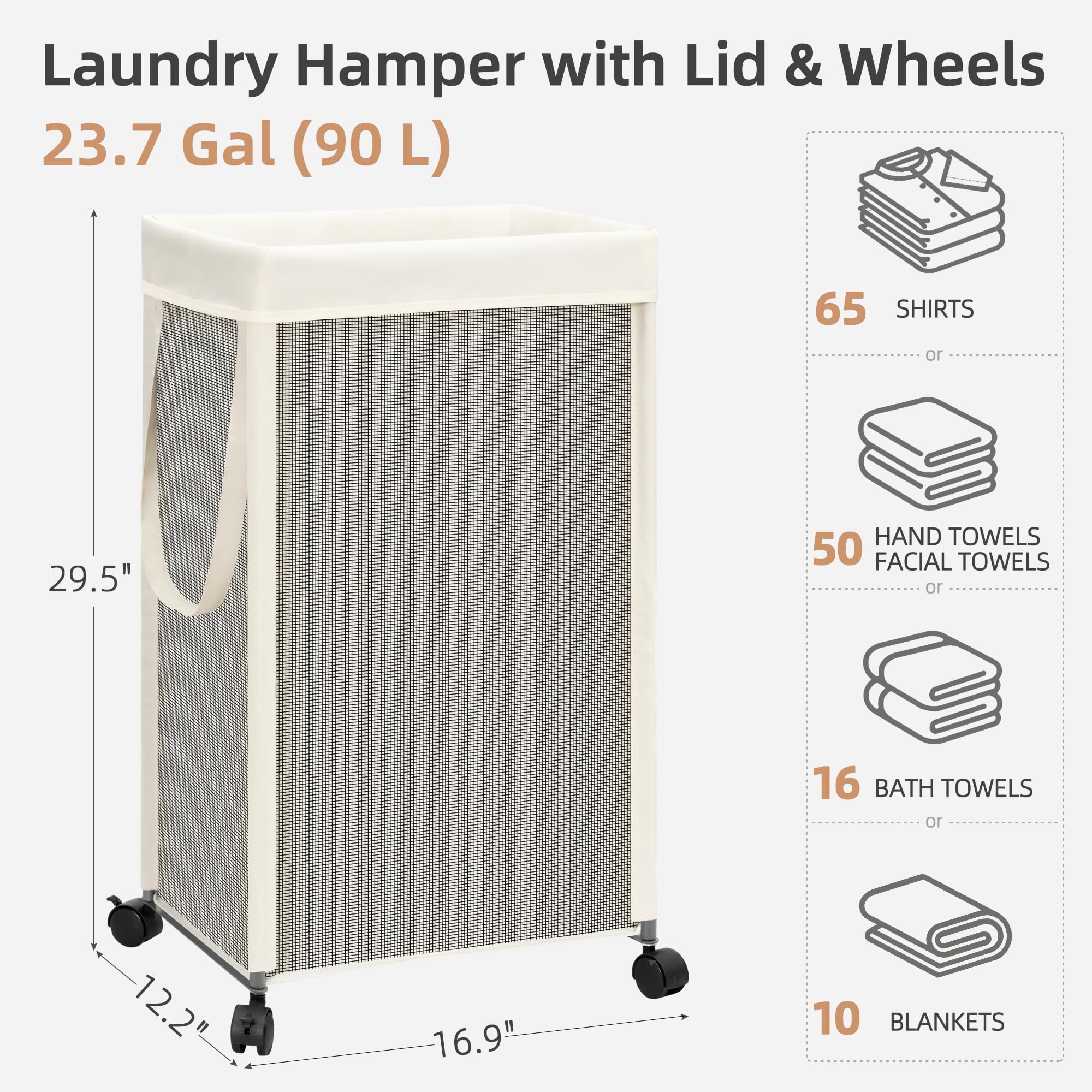 Storage Maniac removable liner with handles enables quick emptying and washing.