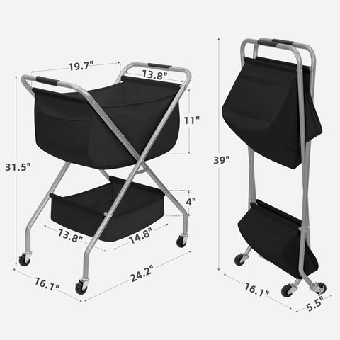 Storage Maniac rolling hamper 65L capacity for a week's laundry