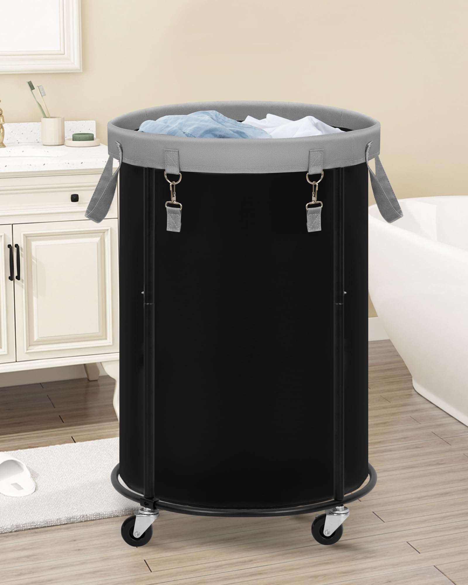 Storage Maniac durable Oxford fabric with waterproof inner liner resists spills.