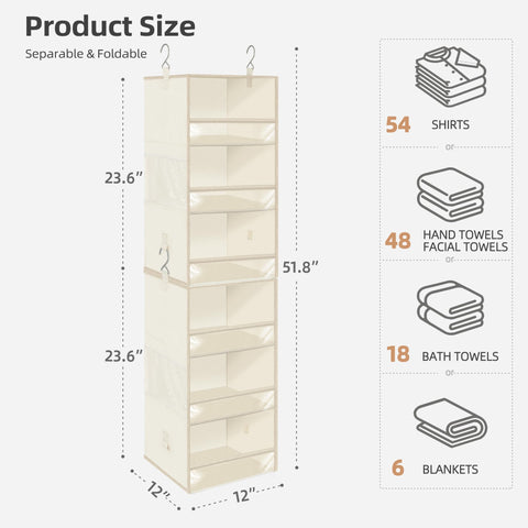 Storage Maniac separable 3-tier hanging shelves ready to expand vertical storage.