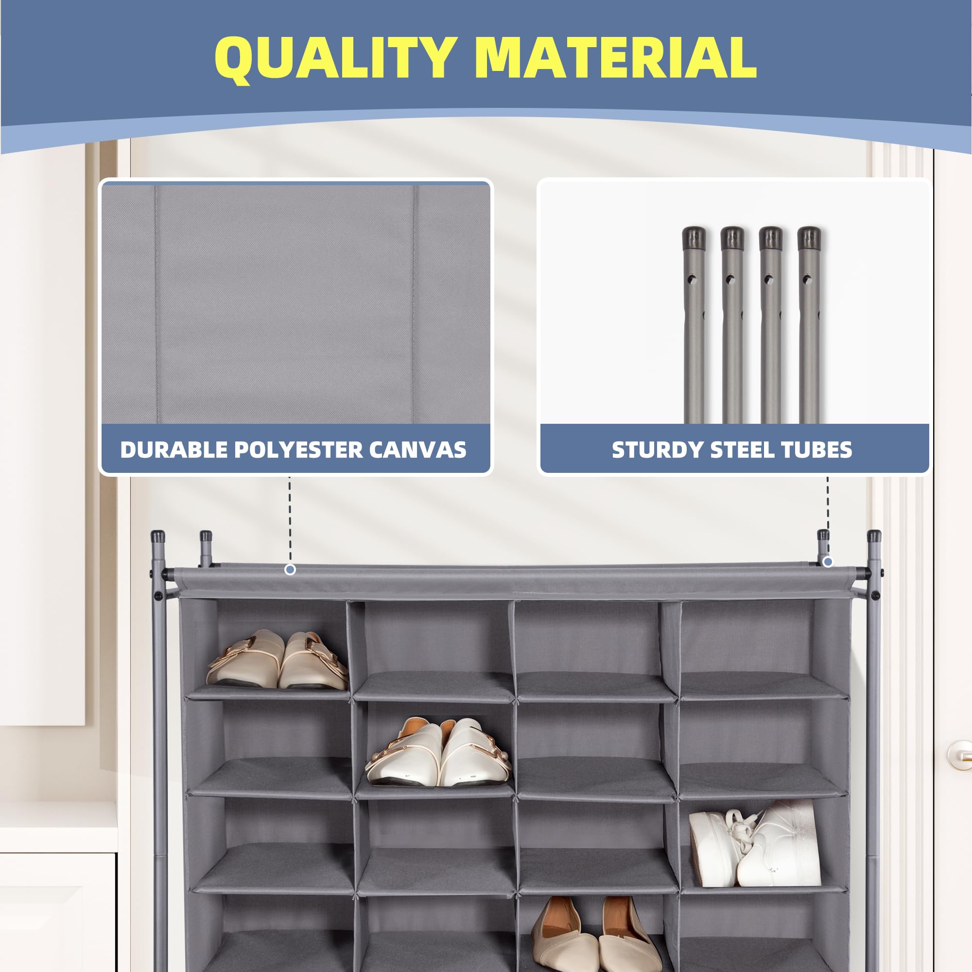 Entryway organization with STORAGE MANIAC stackable shoe cubby