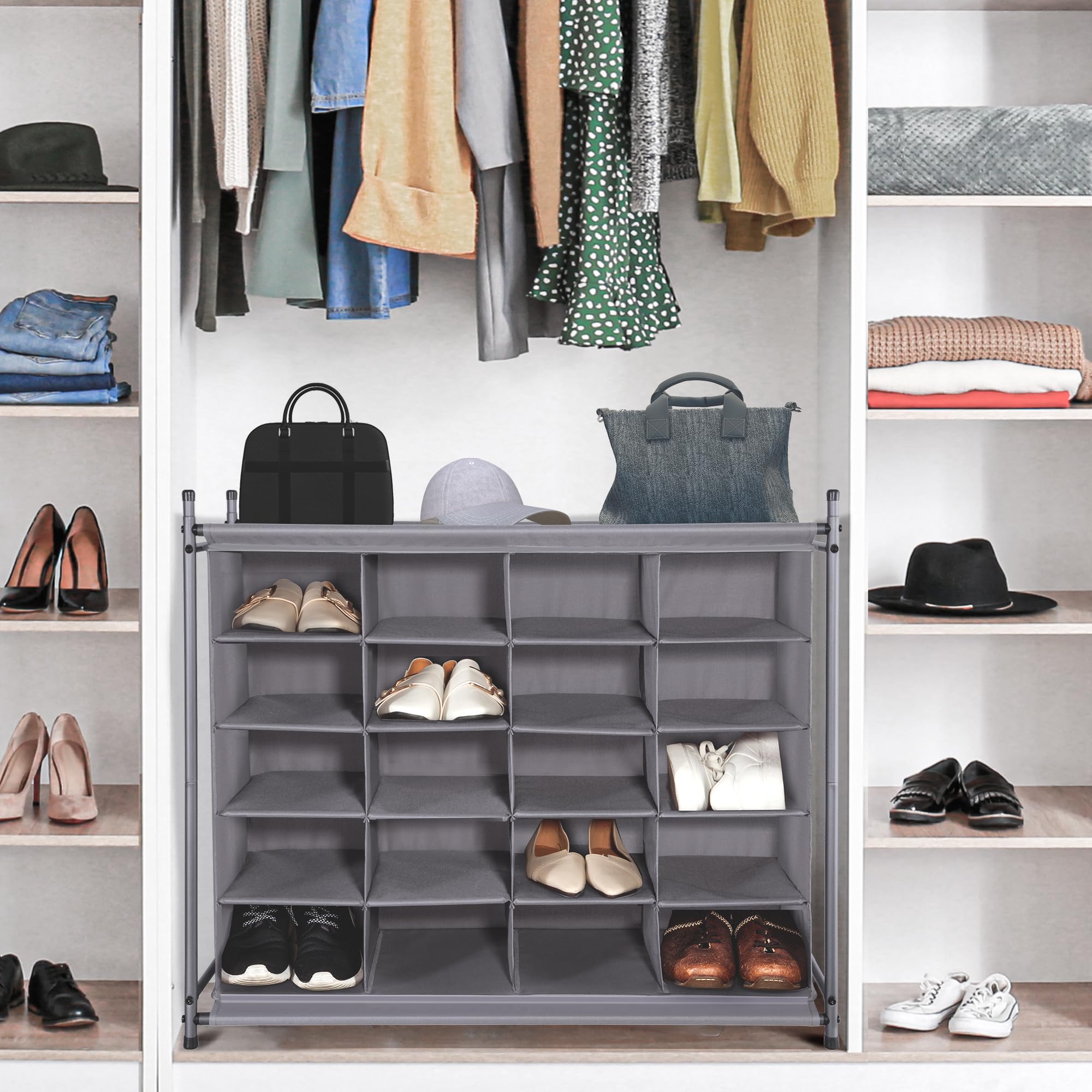 Two STORAGE MANIAC cubbies stacked for expanded capacity