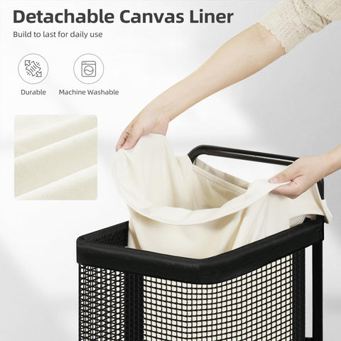 Storage Maniac steel frame with PVC mesh provides sturdy, safe support.